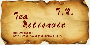 Tea Milisavić vizit kartica